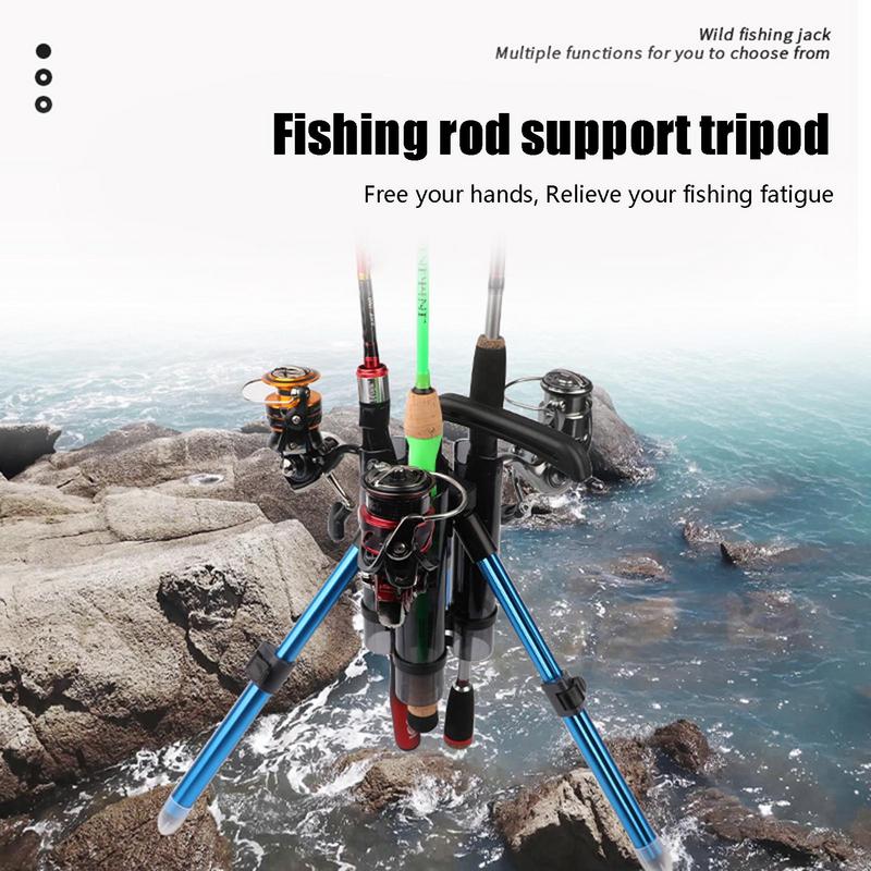 Fishing Rod Travel - アルミ合金三脚釣り竿ホルダーポータブル Luya 釣り竿サポート 3 釣り竿ラックオーガナイザー釣りアクセサリー