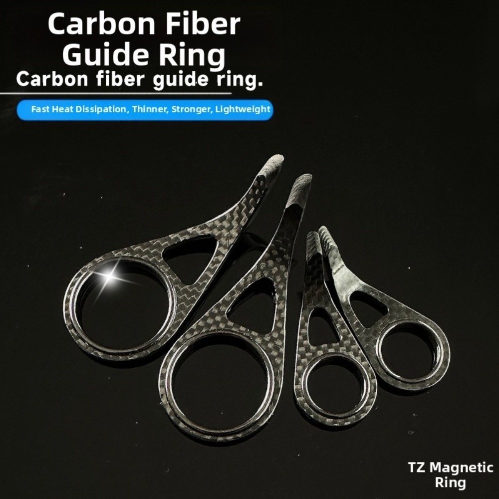 Fishing Rod Carbon Fiber - カーボンファイバー製ロッドガイドブラケット、耐腐食性TZリングインサート、釣り竿用ガイドリング、KT/KWタイプ