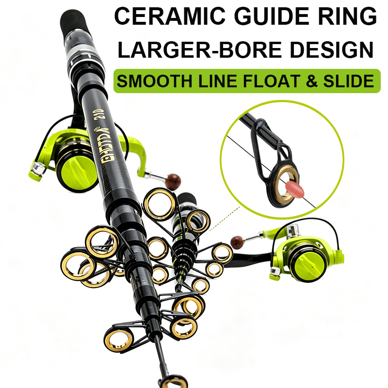 スピニング釣り竿とリールのセット 1.5-2.4m カーボン - Fishing Rod Combo のレビューと価格