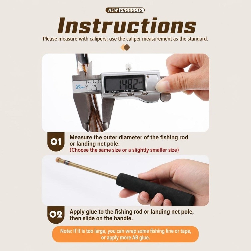 携帯用EVA製釣り竿グリップ。スリムな形状で、片手で握れる。 - Fishing Rod Building Kit のレビューと価格