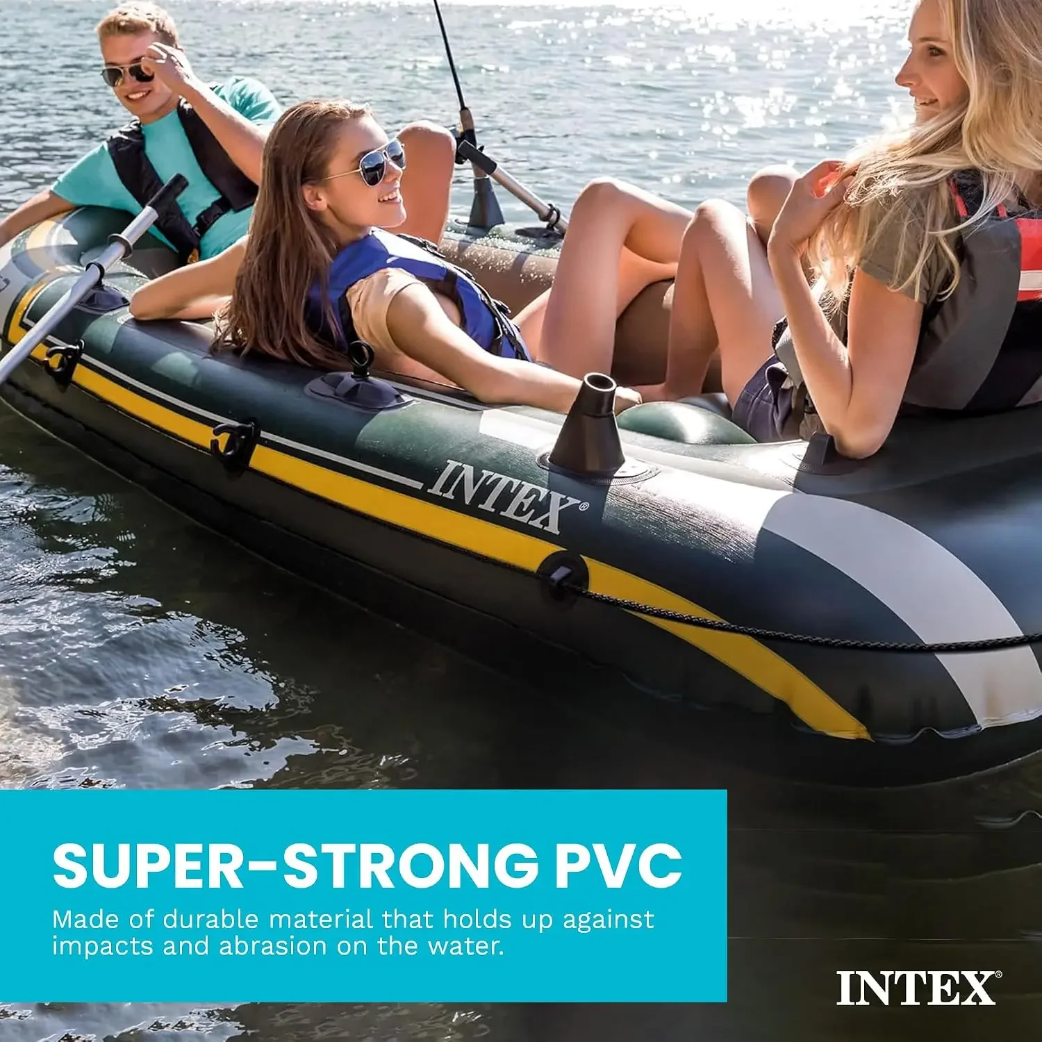 INTEX 66332EP シーホーク2 インフレータブルボ - Fishing Rod Boat のレビューと価格