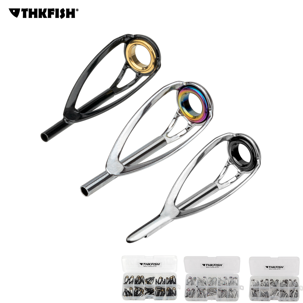 THKFISH 50 個釣竿トップ先端修理キットステンレス鋼 - Fishing Rod Guide Replacement のレビューと価格