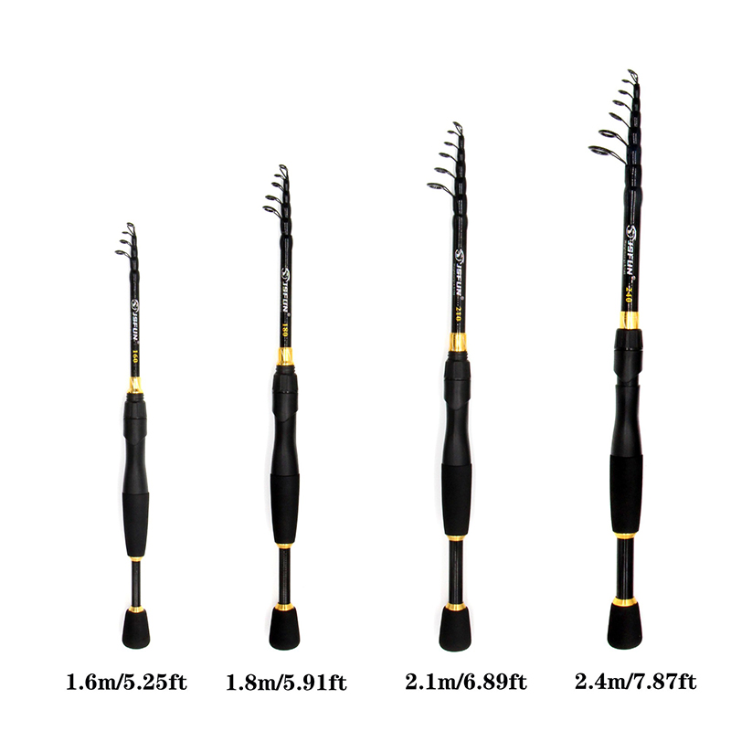 JSFUN 伸縮式釣り竿 超軽量スピニング釣り竿 カーボンフ - Fishing Rod Carbon Fiber のレビューと価格
