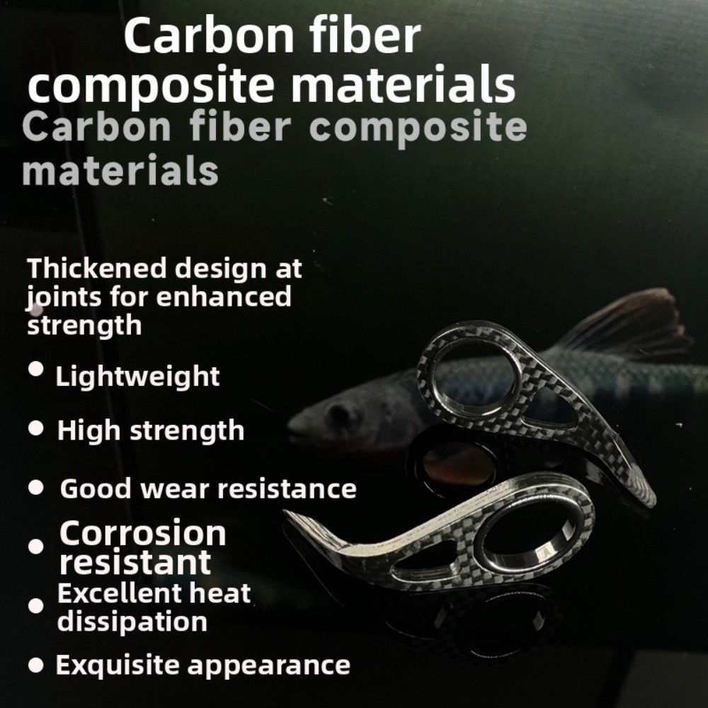 カーボンファイバー製ロッドガイドブラケット、耐腐食性TZリン - Fishing Rod Carbon Fiber のレビューと価格
