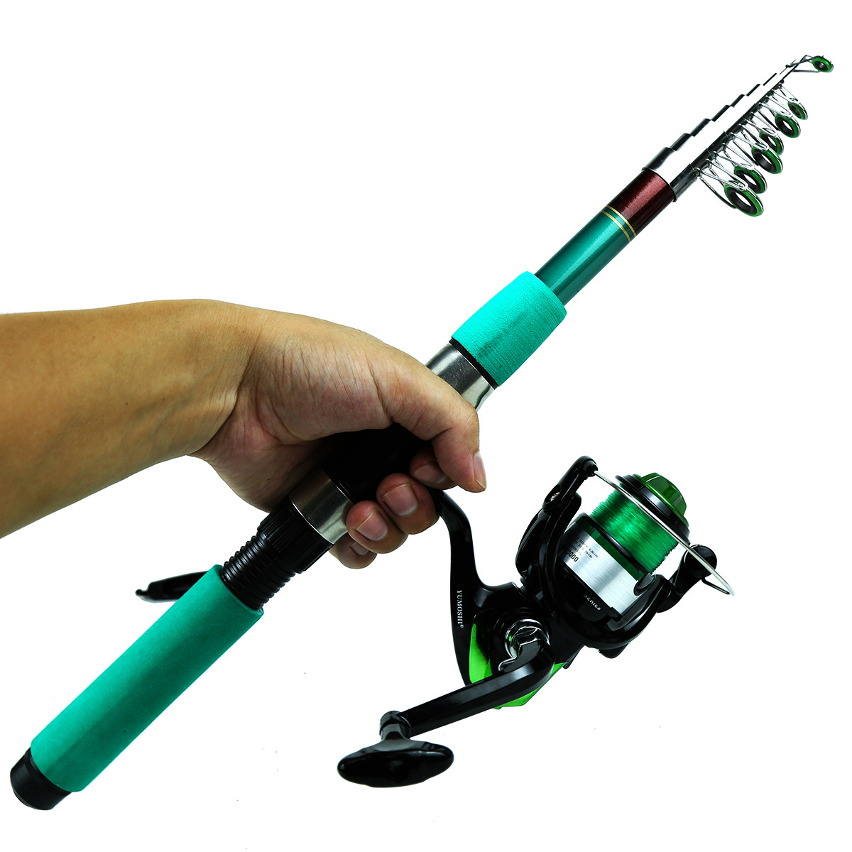 ポータブル超軽量鯉釣り用伸縮式スピニングロッドリールコンボキ - Fishing Rod Combo のレビューと価格